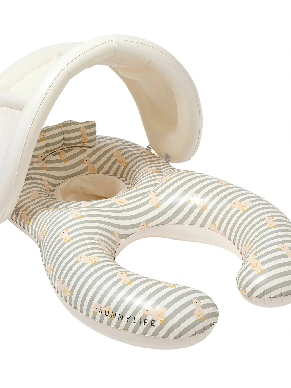 Sunnylife Cream & Sage Striped Infant Sunshade Float